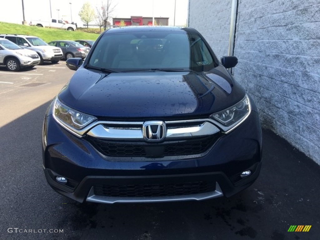 2018 CR-V EX AWD - Obsidian Blue Pearl / Gray photo #2