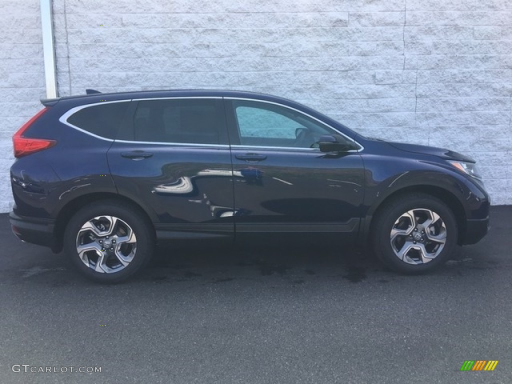 2018 CR-V EX AWD - Obsidian Blue Pearl / Gray photo #3