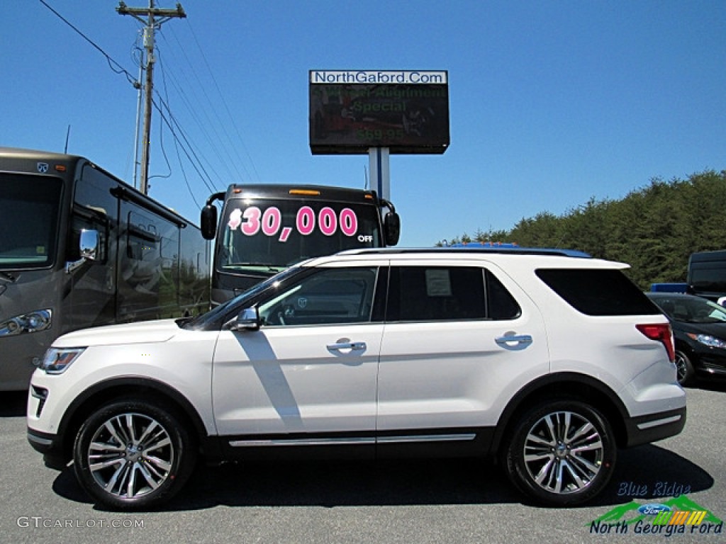 2018 Explorer Platinum 4WD - White Platinum / Medium Soft Ceramic photo #2