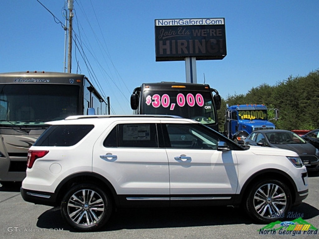 2018 Explorer Platinum 4WD - White Platinum / Medium Soft Ceramic photo #6
