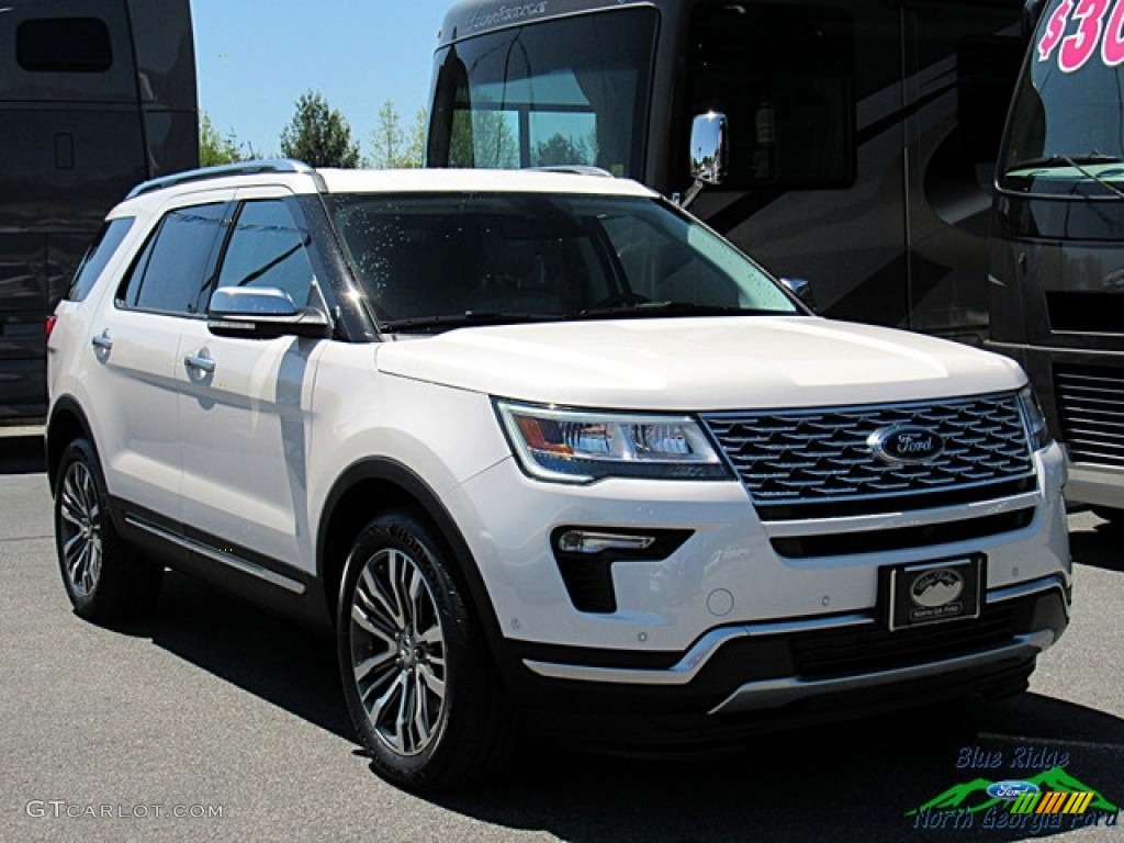 2018 Explorer Platinum 4WD - White Platinum / Medium Soft Ceramic photo #7