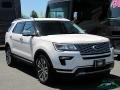 2018 White Platinum Ford Explorer Platinum 4WD  photo #7