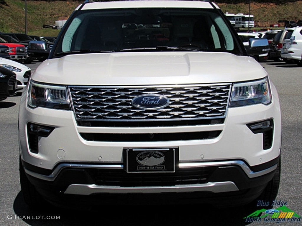 2018 Explorer Platinum 4WD - White Platinum / Medium Soft Ceramic photo #8
