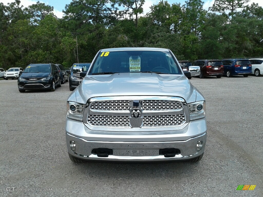 2018 1500 Laramie Crew Cab - Bright Silver Metallic / Black photo #8