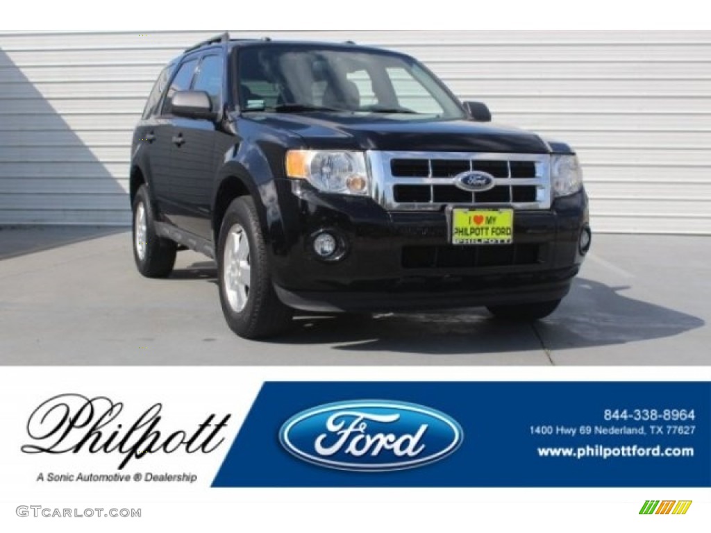 2012 Escape XLT V6 - Ebony Black / Charcoal Black photo #1