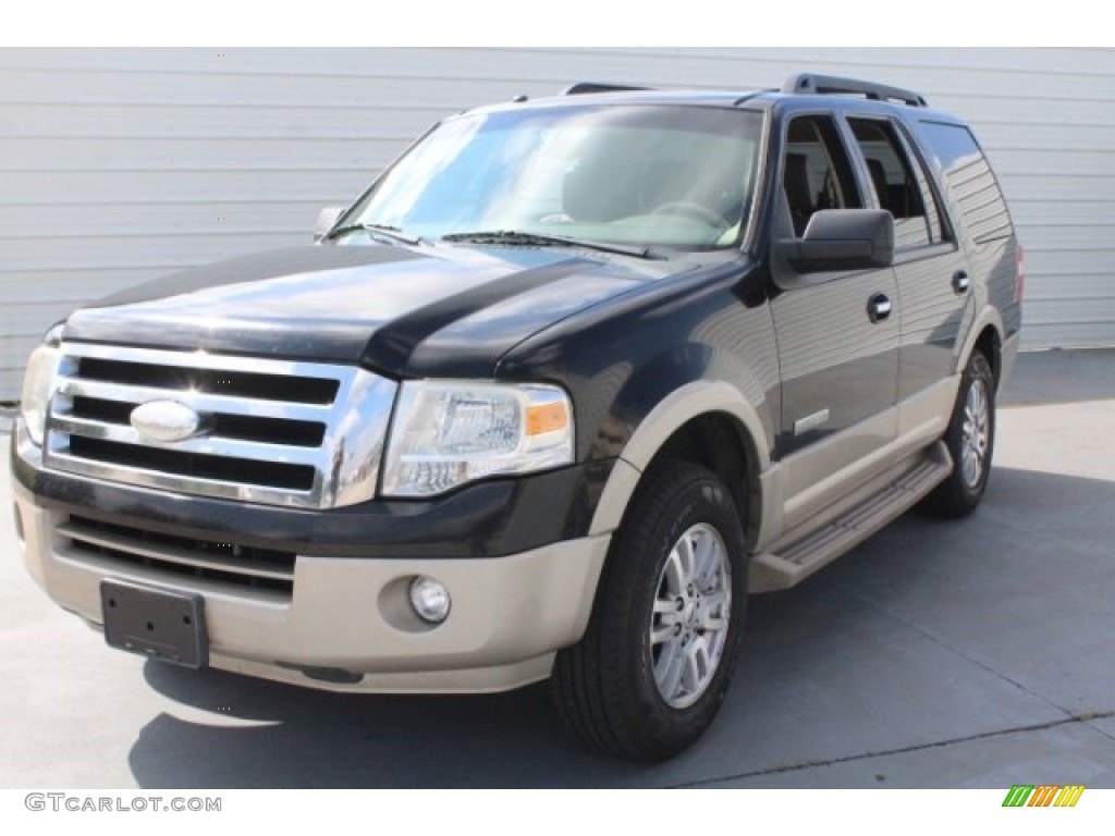 2007 Expedition Eddie Bauer - Black / Charcoal Black/Camel photo #3