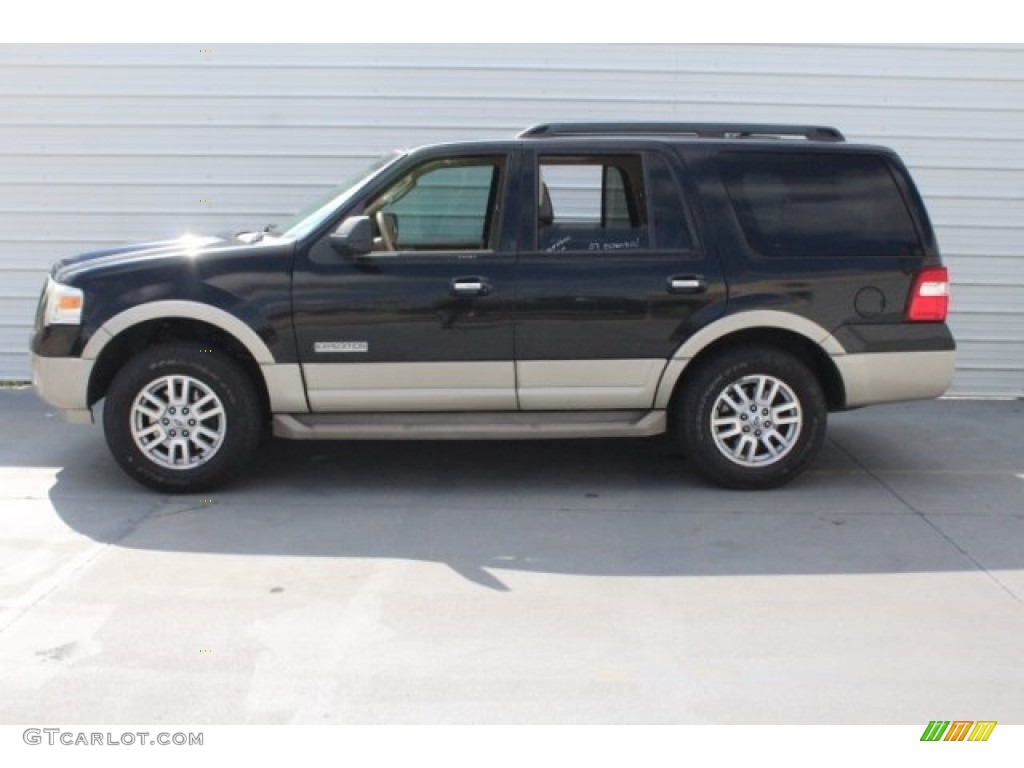 2007 Expedition Eddie Bauer - Black / Charcoal Black/Camel photo #7