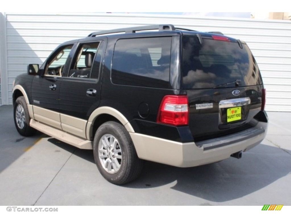 2007 Expedition Eddie Bauer - Black / Charcoal Black/Camel photo #8