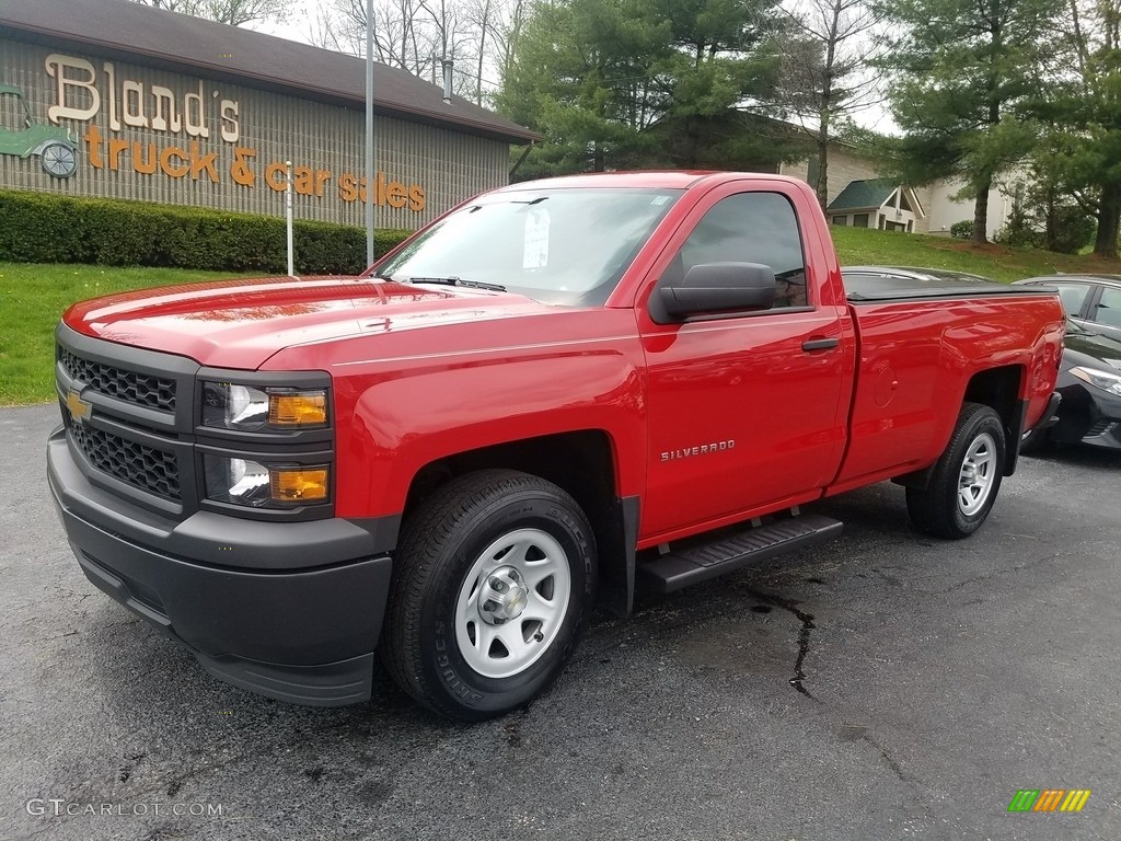 2014 Silverado 1500 WT Regular Cab - Victory Red / Jet Black/Dark Ash photo #2