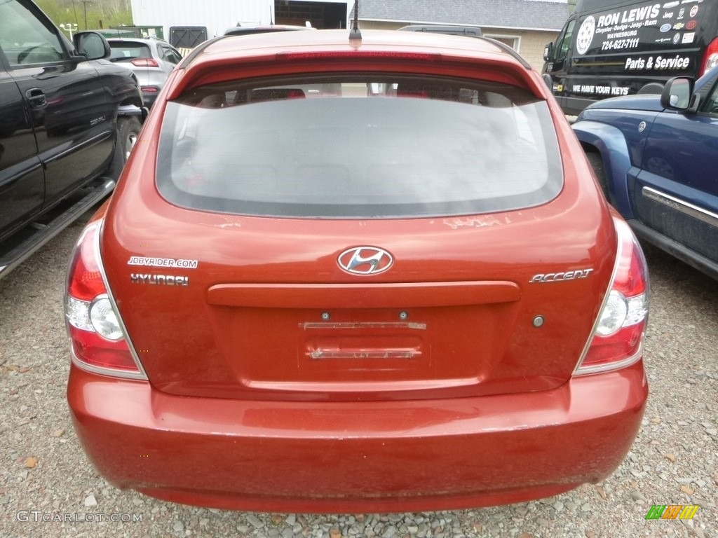 2008 Accent GS Coupe - Tango Red / Black photo #3