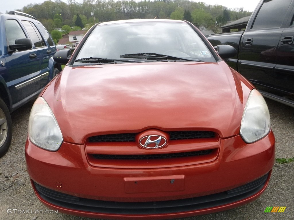 2008 Accent GS Coupe - Tango Red / Black photo #6