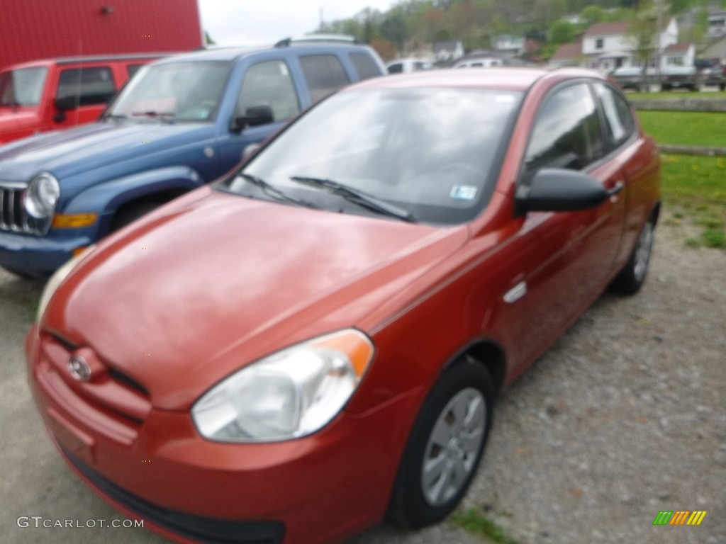 2008 Accent GS Coupe - Tango Red / Black photo #20
