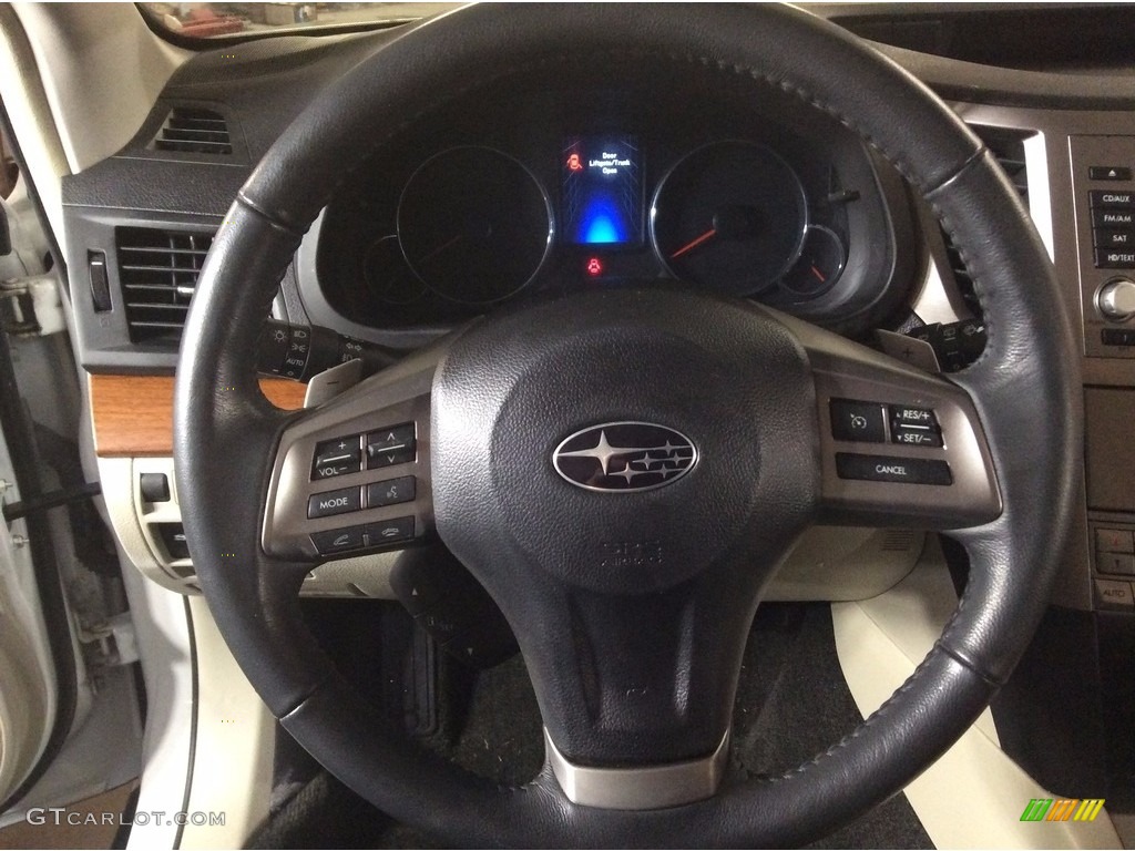 2014 Outback 2.5i Limited - Satin White Pearl / Ivory photo #14