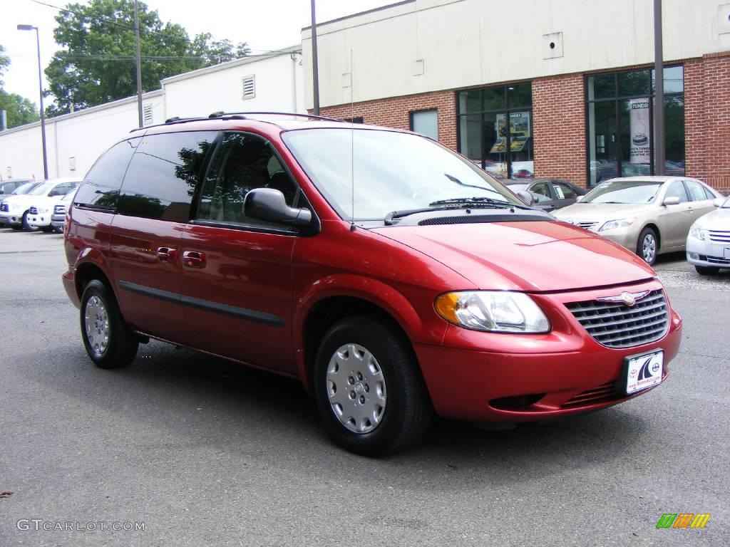 2003 Voyager LX - Inferno Red Tinted Pearlcoat / Gray photo #2