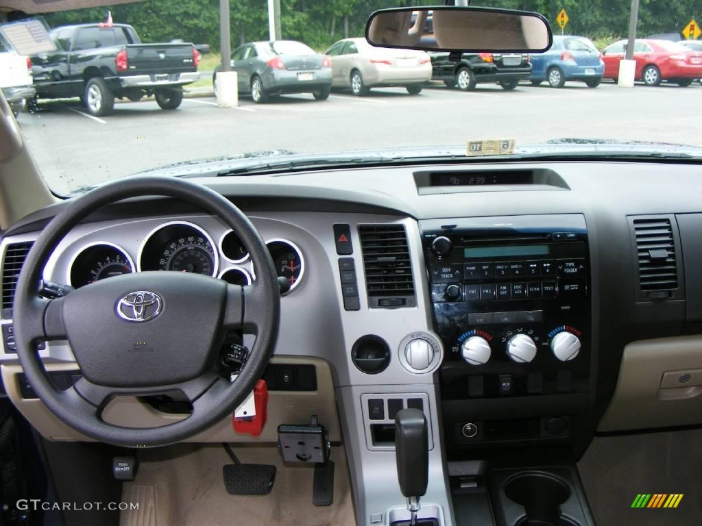 2008 Tundra SR5 TRD Double Cab - Nautical Blue Metallic / Beige photo #8