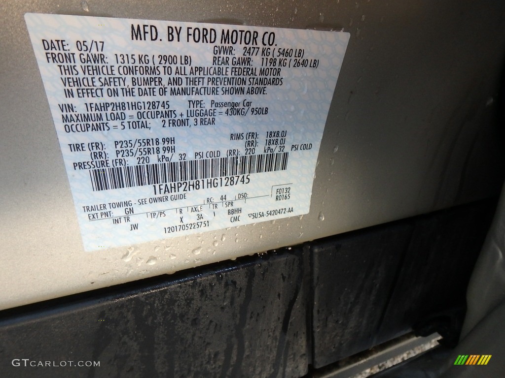 2017 Taurus SEL AWD - White Gold / Charcoal Black photo #15