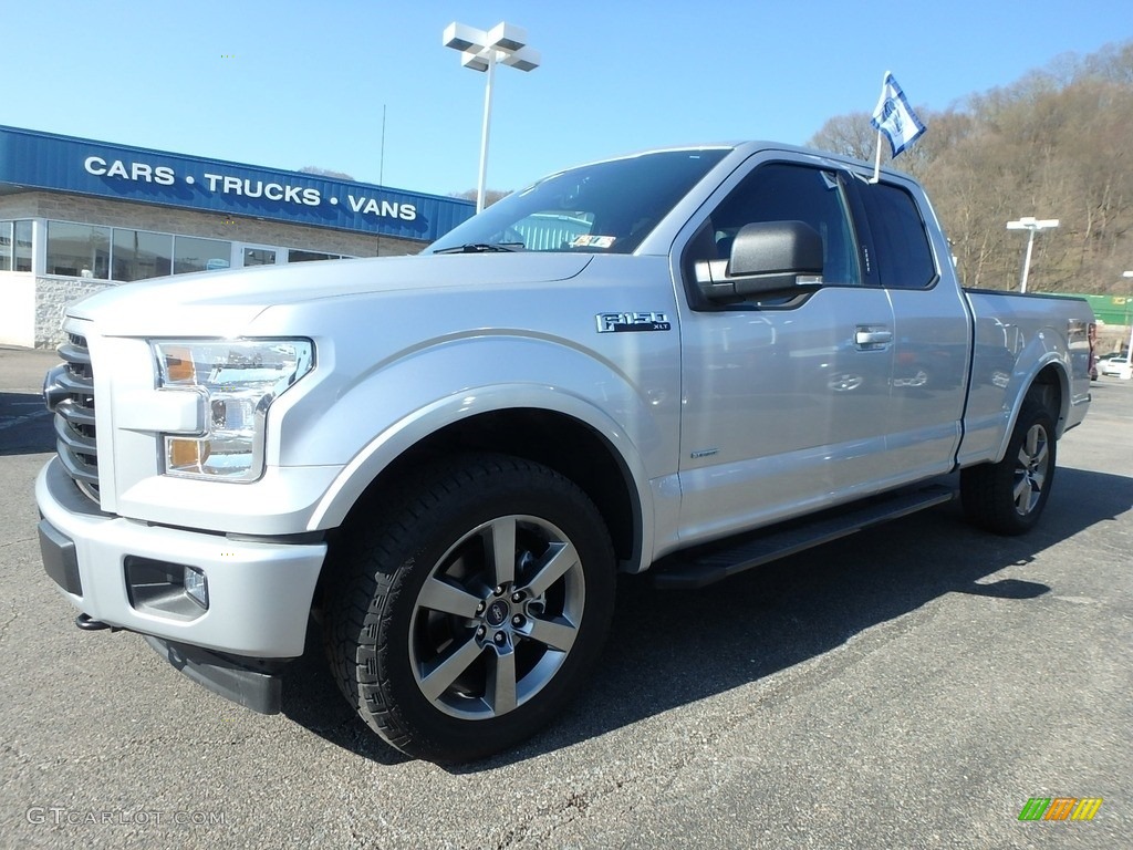 2017 F150 XLT SuperCab 4x4 - Ingot Silver / Black photo #7