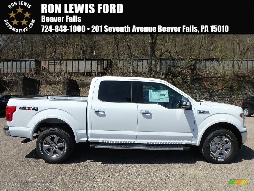 2018 F150 Lariat SuperCrew 4x4 - Oxford White / Black photo #1