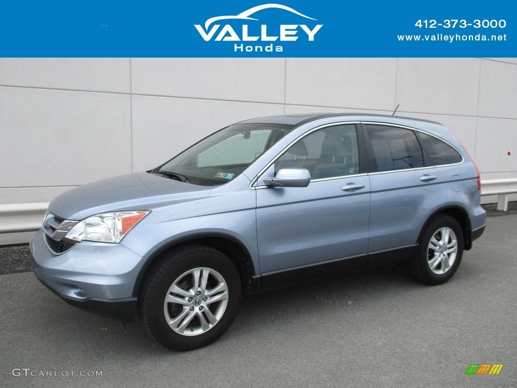 2010 CR-V EX-L AWD - Glacier Blue Metallic / Gray photo #1