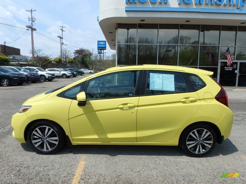 2015 Fit EX - Mystic Yellow Pearl / Black photo #2