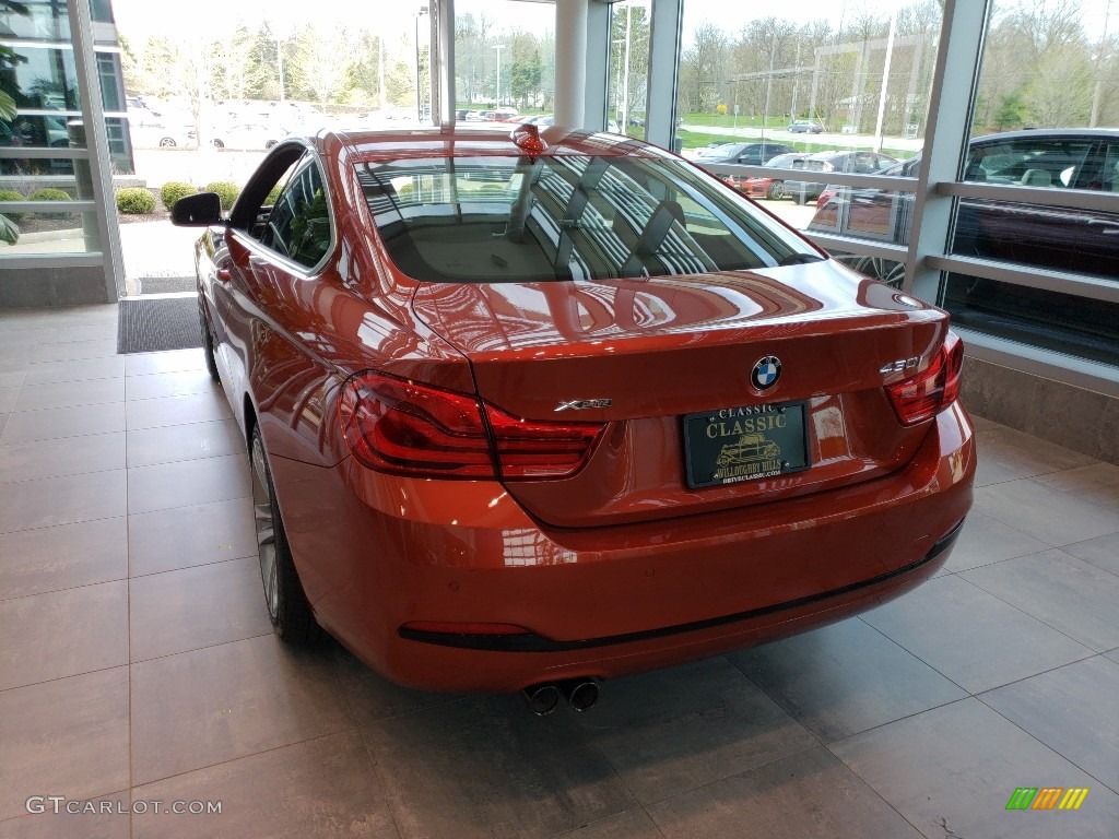 2019 4 Series 430i xDrive Coupe - Sunset Orange Metallic / Black photo #2