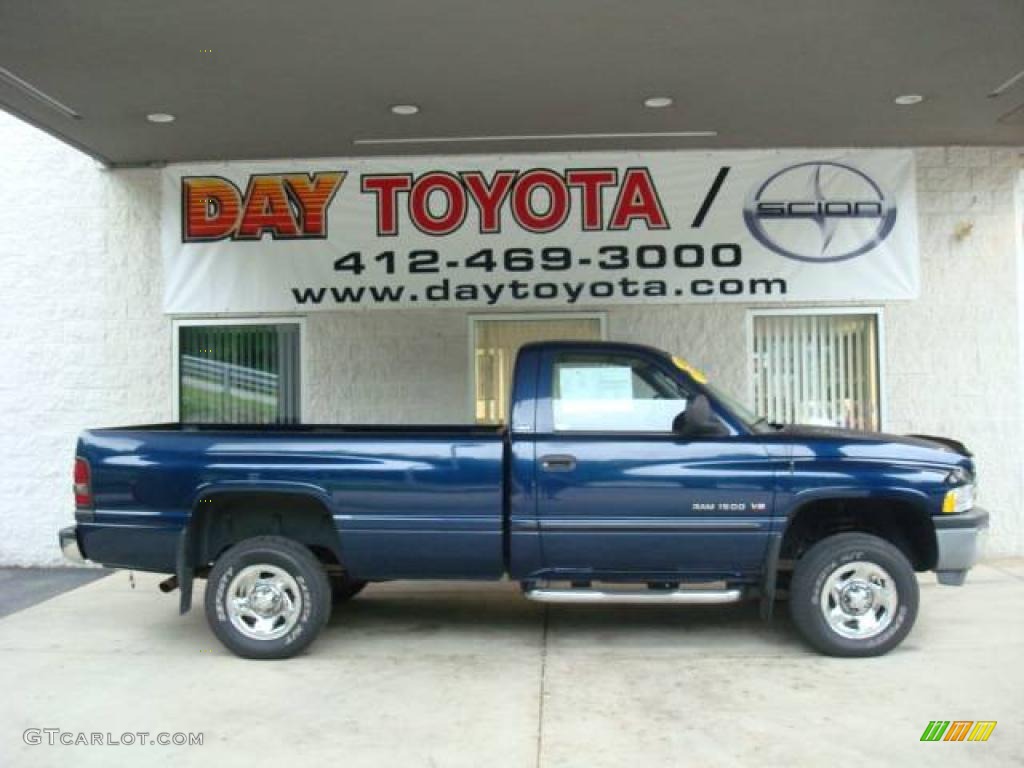 2000 Ram 1500 ST Regular Cab 4x4 - Patriot Blue Pearlcoat / Agate photo #1