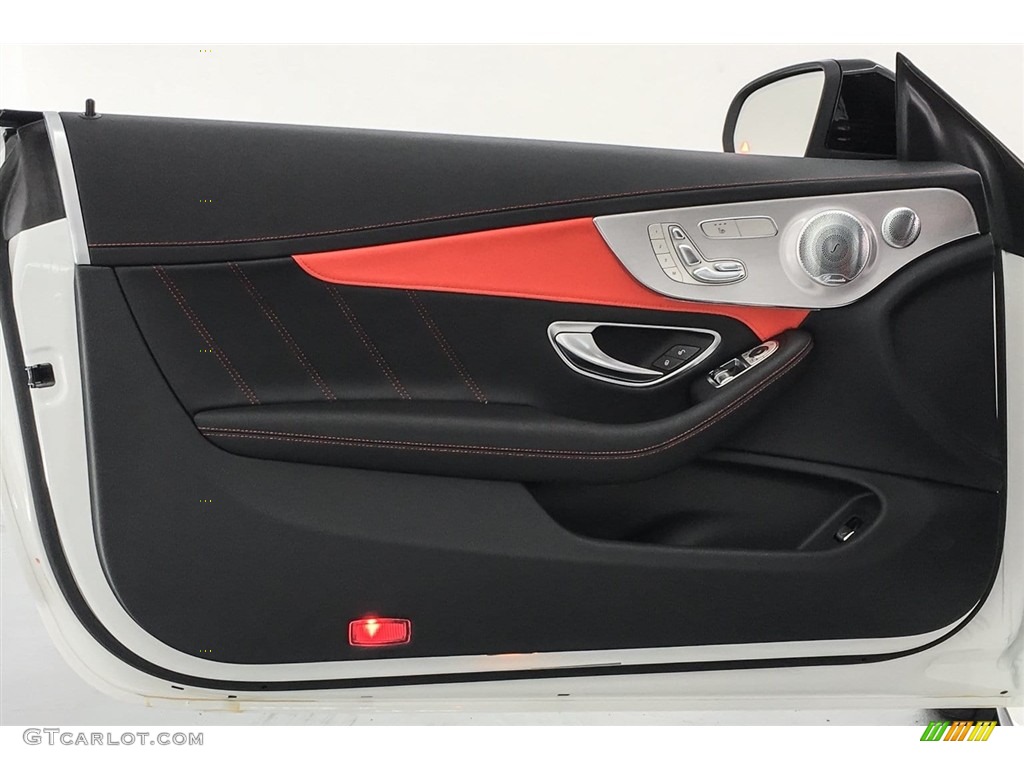 2018 Mercedes-Benz C 63 S AMG Coupe Red Pepper/Black Door Panel Photo #126991646