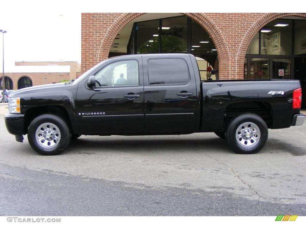 2007 Silverado 1500 LT Crew Cab 4x4 - Black / Light Titanium/Dark Titanium Gray photo #15