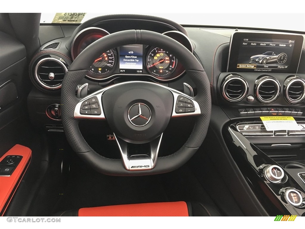 2018 Mercedes-Benz AMG GT Roadster Red Pepper/Black Dashboard Photo #126993602