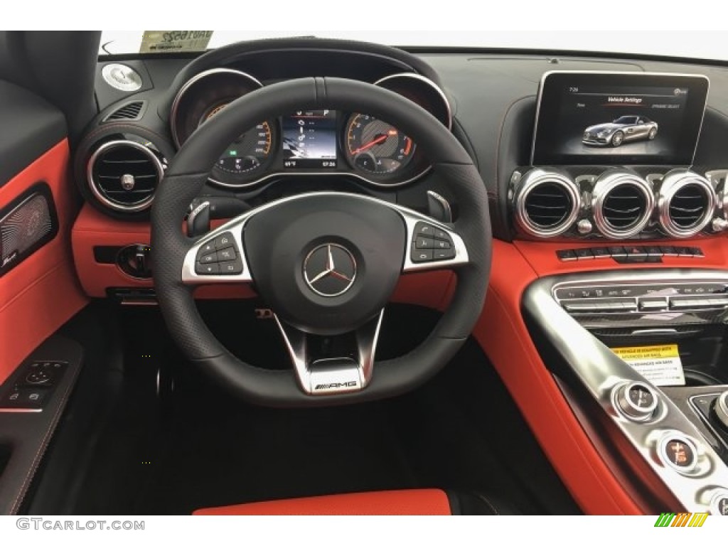 2018 Mercedes-Benz AMG GT C Roadster Red Pepper/Black Dashboard Photo #126995276