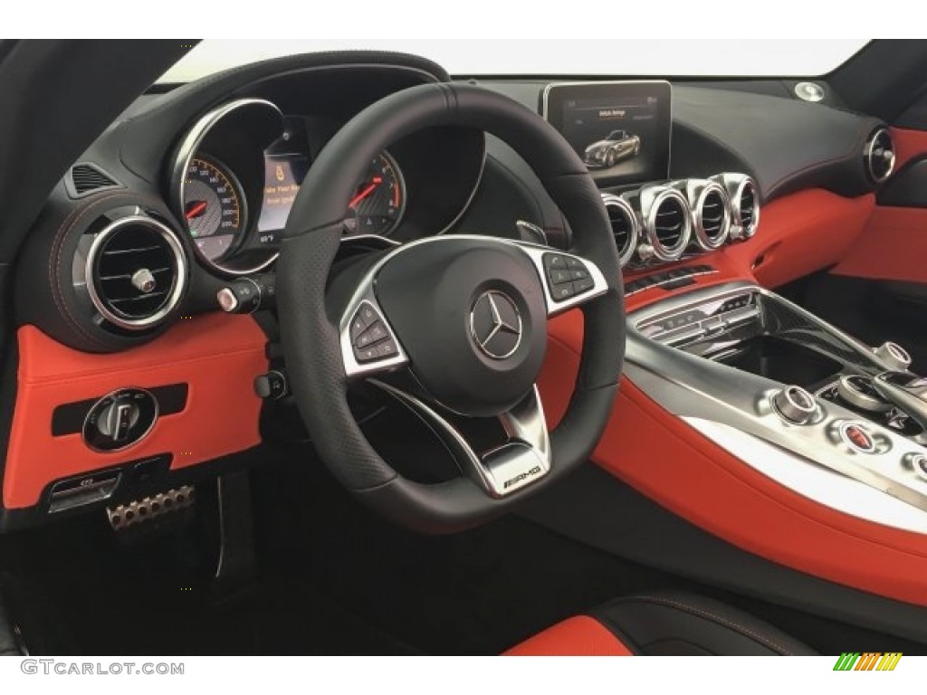 2018 Mercedes-Benz AMG GT C Roadster Red Pepper/Black Dashboard Photo #126995561