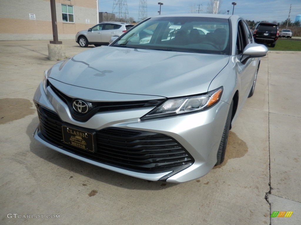 2018 Camry LE - Celestial Silver Metallic / Black photo #1