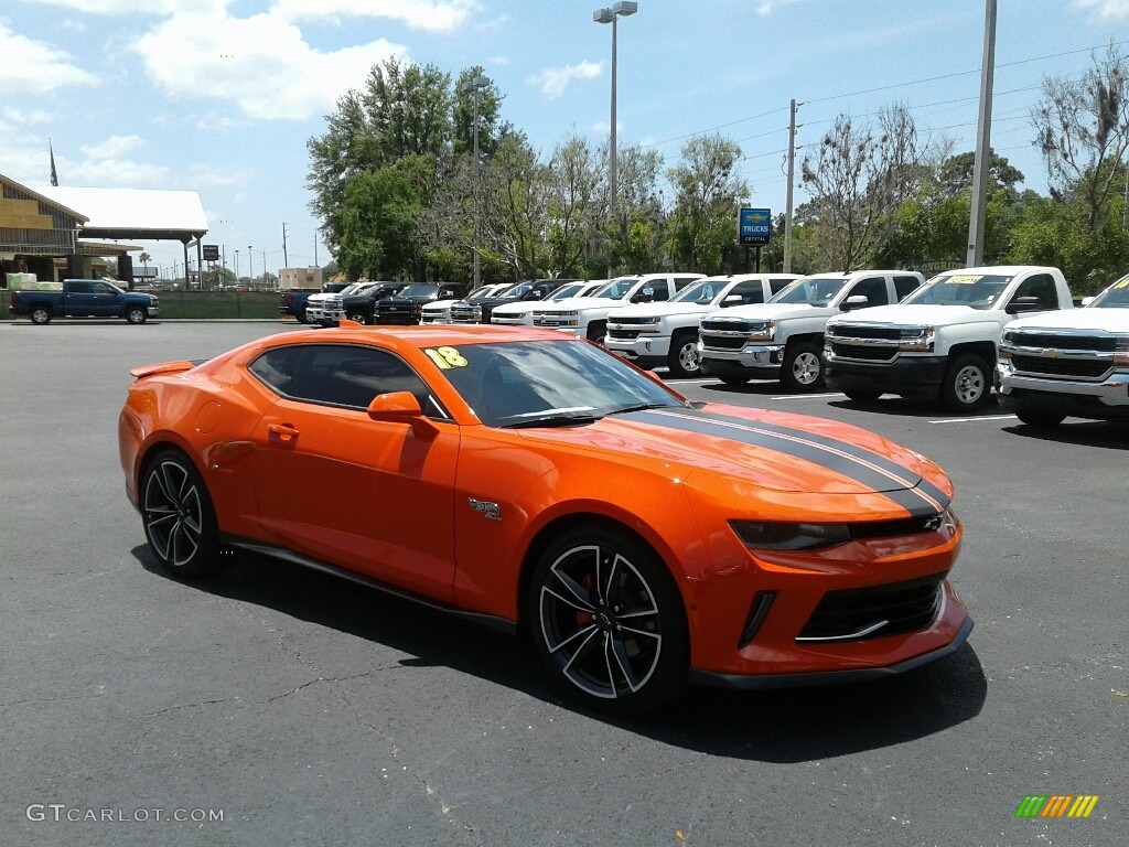 Crush (Orange) 2018 Chevrolet Camaro LT Coupe Hot Wheels Package Exterior Photo #127000067