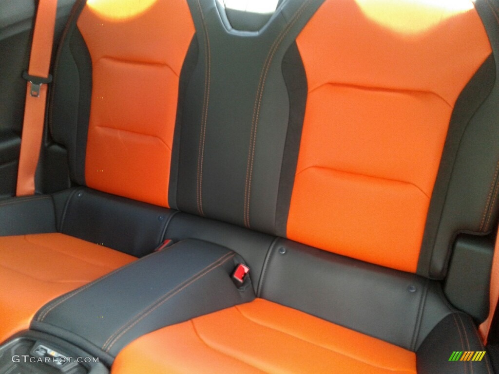 Jet Black/Orange Accents Interior 2018 Chevrolet Camaro LT Coupe Hot Wheels Package Photo #127000142
