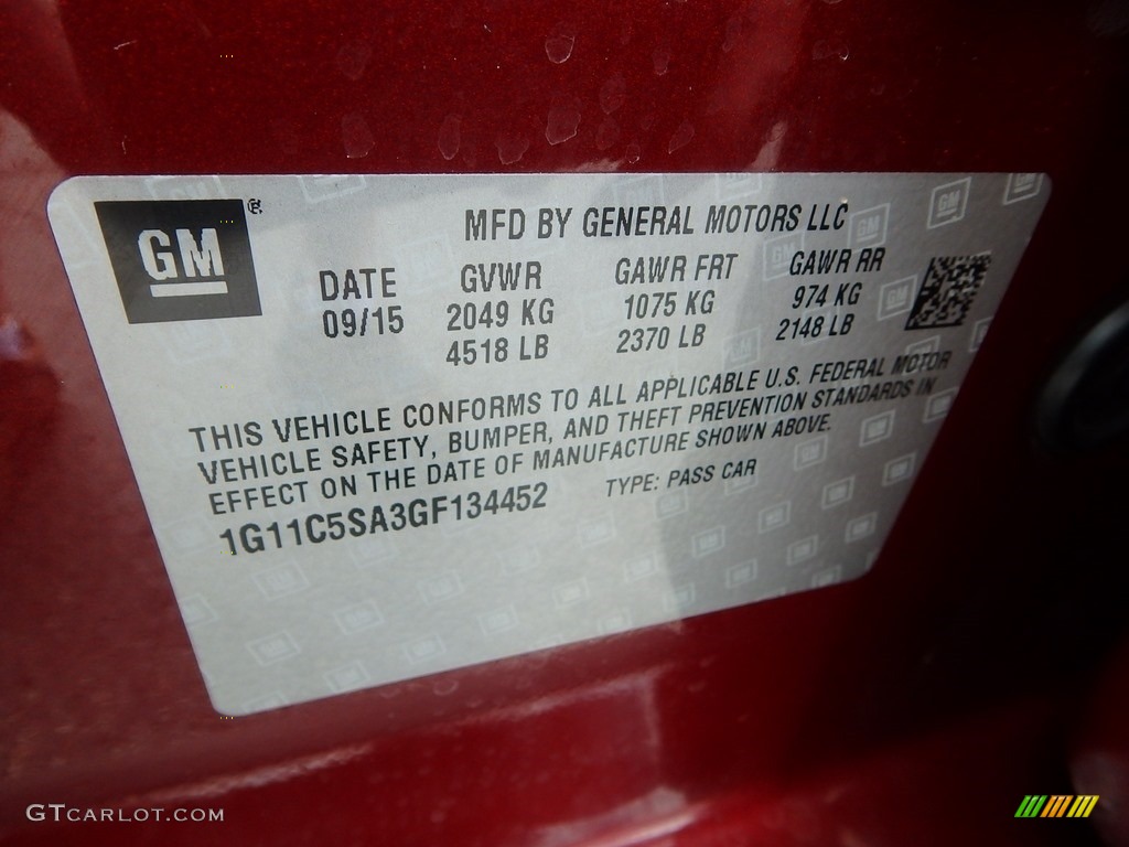 2016 Malibu Limited LT - Butte Red Metallic / Cocoa/Light Neutral photo #28