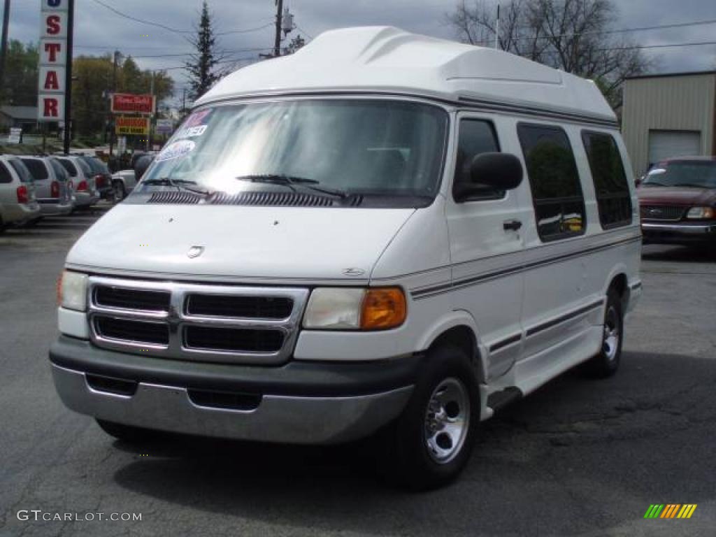 Bright White Dodge Ram Van