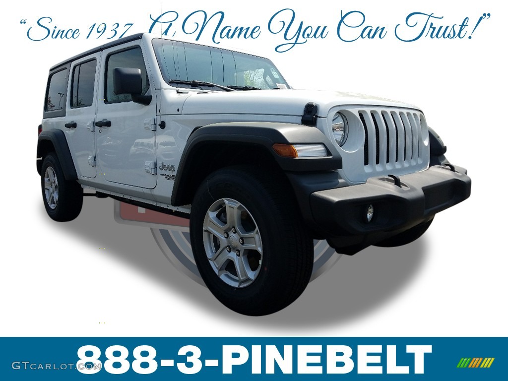 2018 Wrangler Unlimited Sport 4x4 - Bright White / Black photo #1