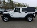 2018 Bright White Jeep Wrangler Unlimited Sport 4x4  photo #3