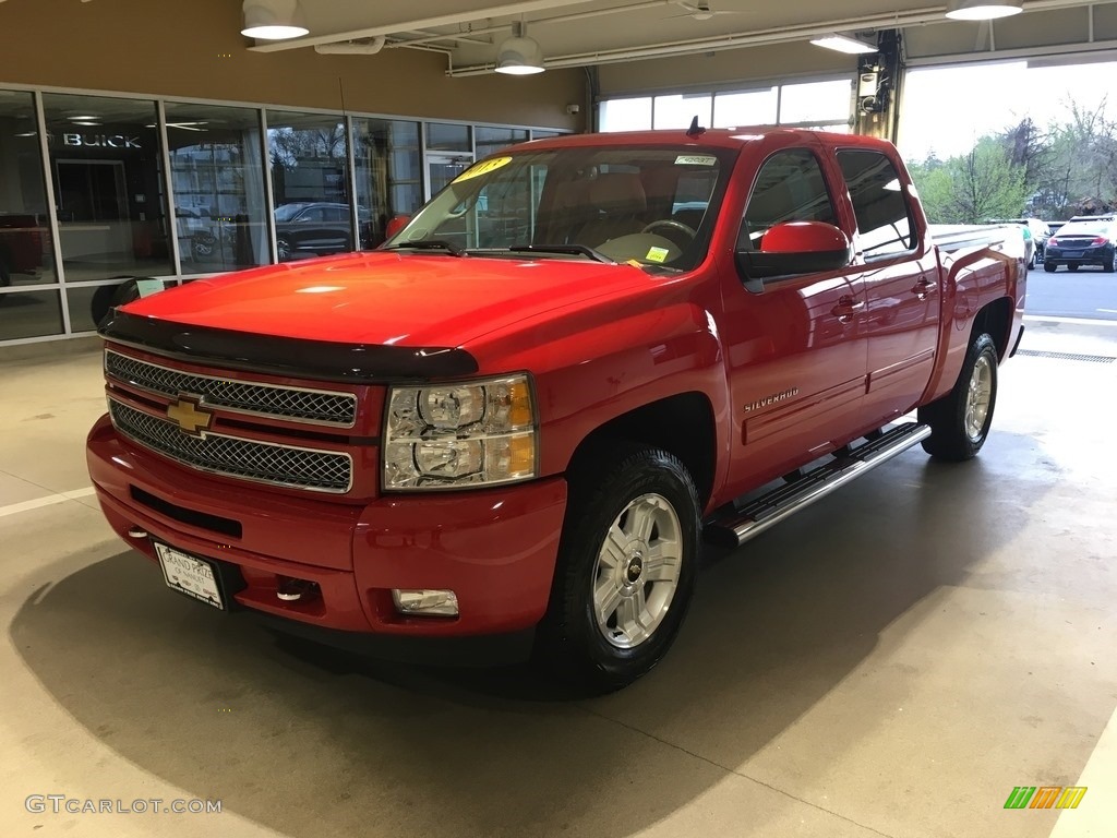 2013 Silverado 1500 LTZ Crew Cab 4x4 - Victory Red / Light Cashmere/Dark Cashmere photo #3