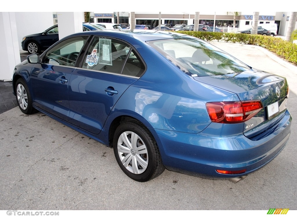 2017 Jetta S - Silk Blue Metallic / Black/Palladium Gray photo #6
