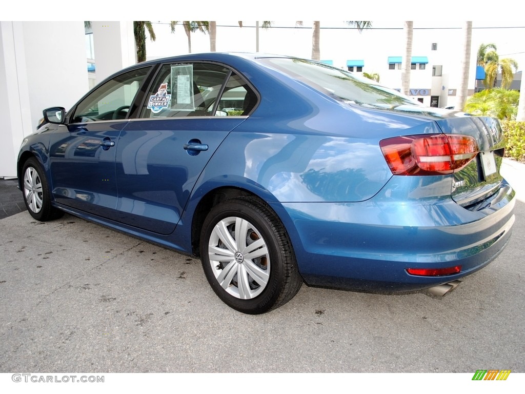 2017 Jetta S - Silk Blue Metallic / Black/Palladium Gray photo #7