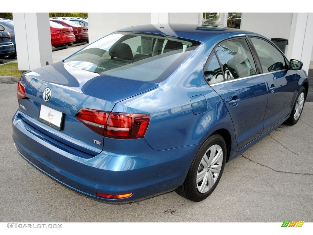 2017 Jetta S - Silk Blue Metallic / Black/Palladium Gray photo #9