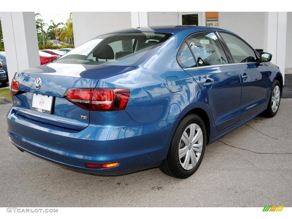 2017 Jetta S - Silk Blue Metallic / Black/Palladium Gray photo #10