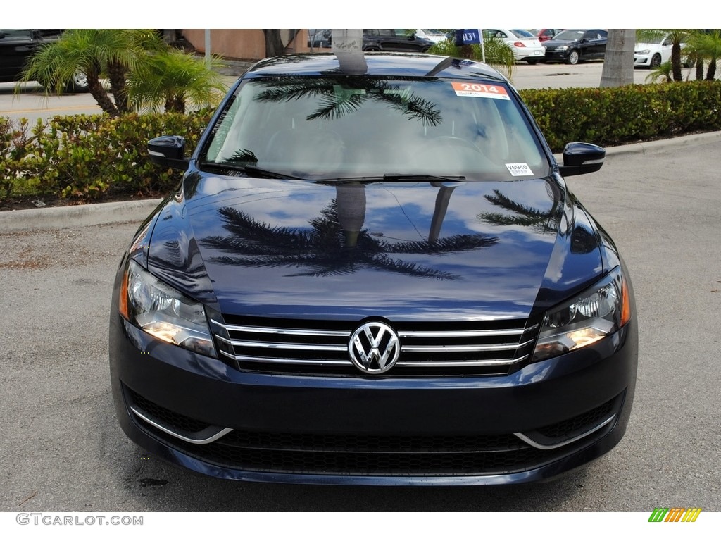 2014 Passat 1.8T Wolfsburg Edition - Night Blue Metallic / Titan Black photo #3