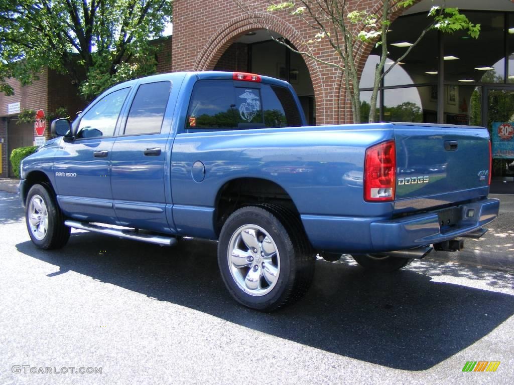 2004 Ram 1500 SLT Quad Cab 4x4 - Atlantic Blue Pearl / Dark Slate Gray photo #4