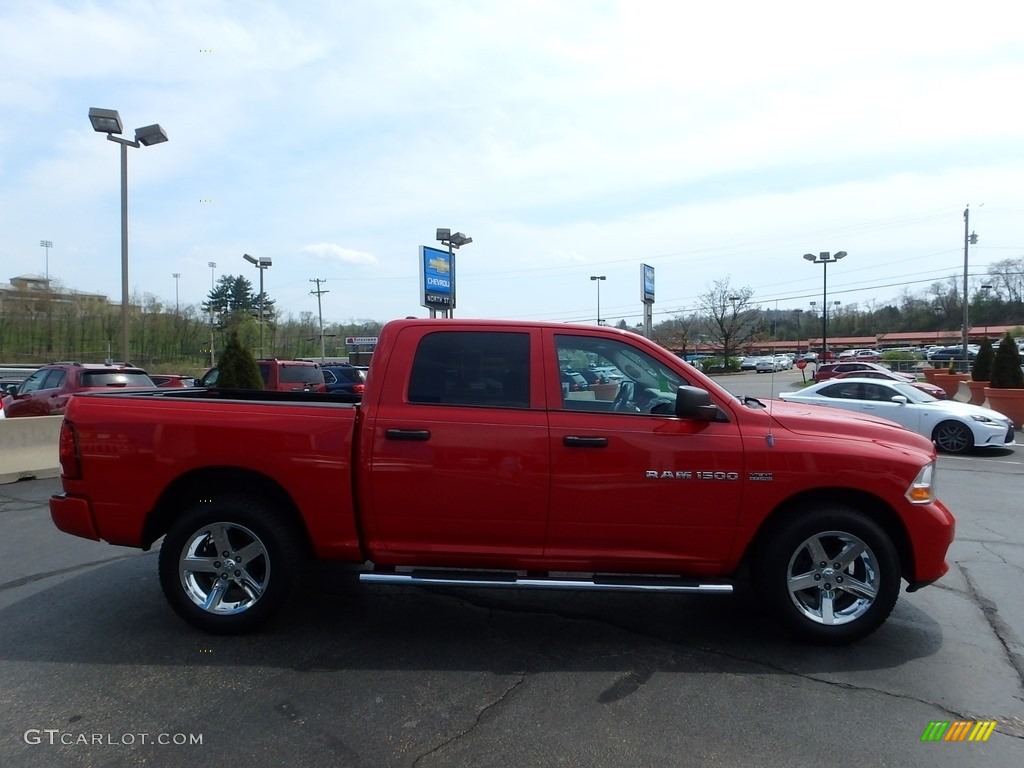 2012 Ram 1500 Express Crew Cab 4x4 - Flame Red / Dark Slate Gray/Medium Graystone photo #9