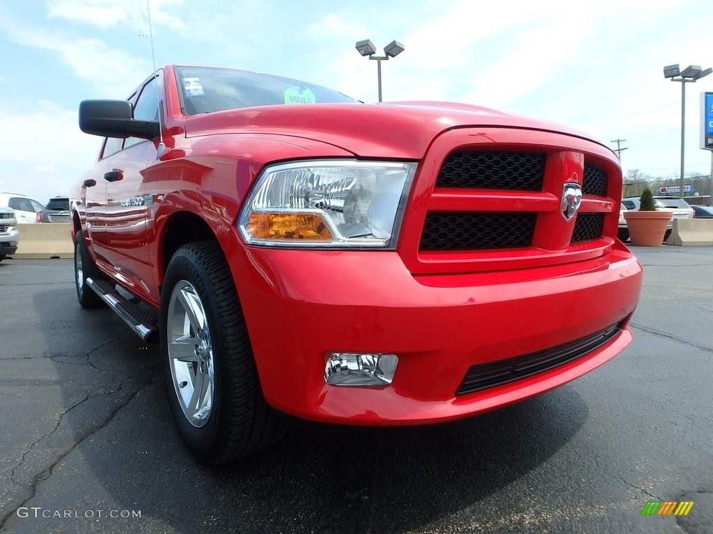 2012 Ram 1500 Express Crew Cab 4x4 - Flame Red / Dark Slate Gray/Medium Graystone photo #11