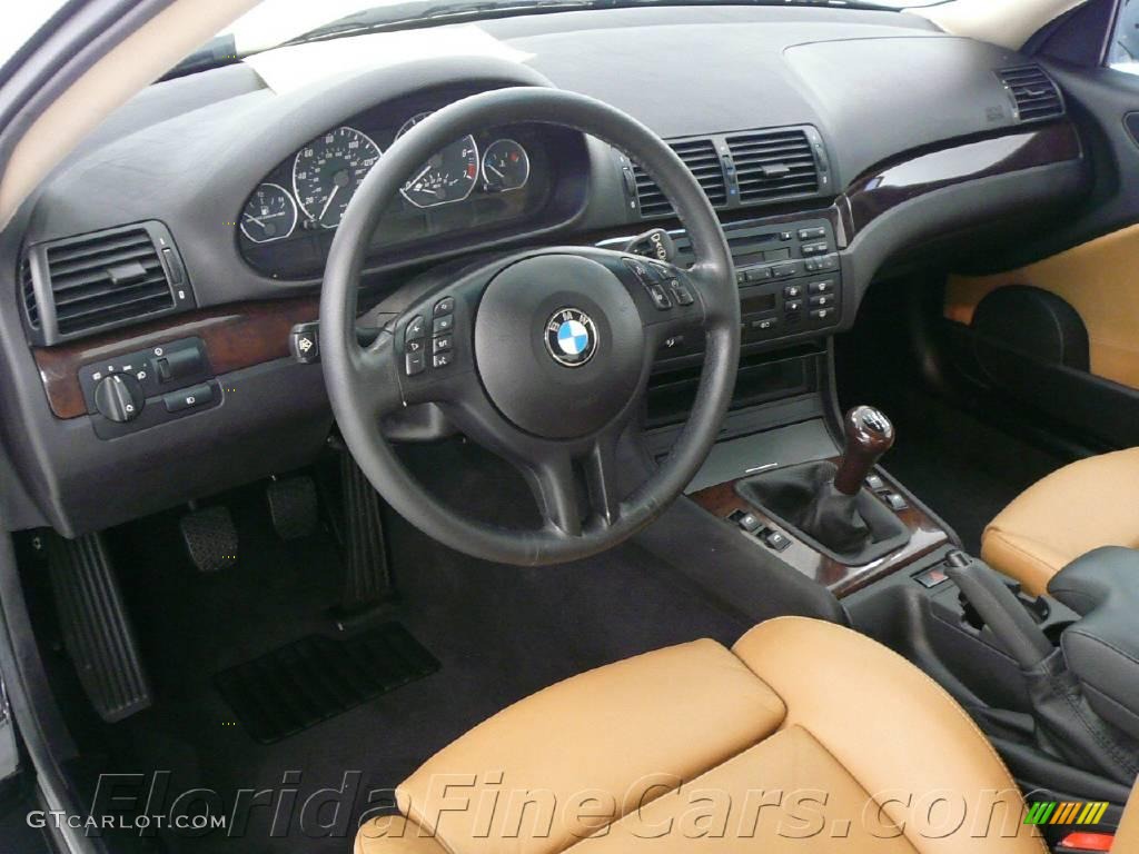 2004 3 Series 330i Coupe - Jet Black / Natural Brown photo #12