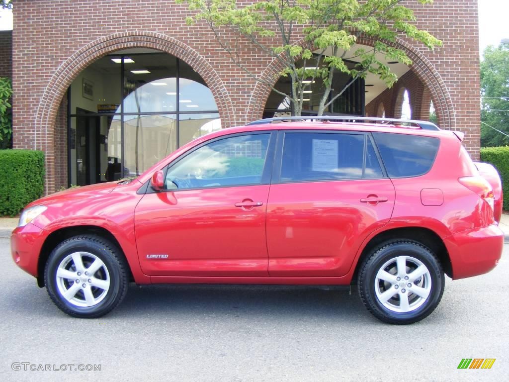 2007 RAV4 Limited 4WD - Barcelona Red Pearl / Ash Gray photo #16