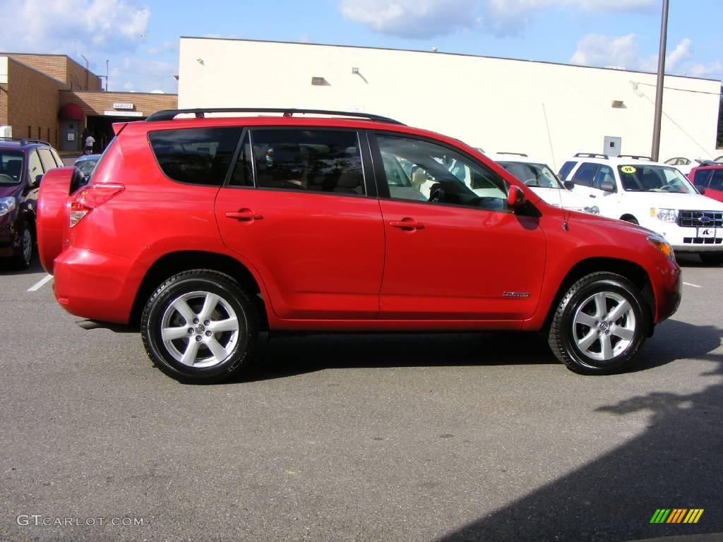 2007 RAV4 Limited 4WD - Barcelona Red Pearl / Ash Gray photo #18